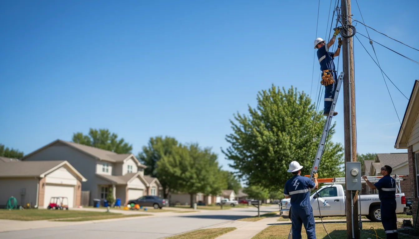 Residential electrician providing installation services in Mcfaddin, TX